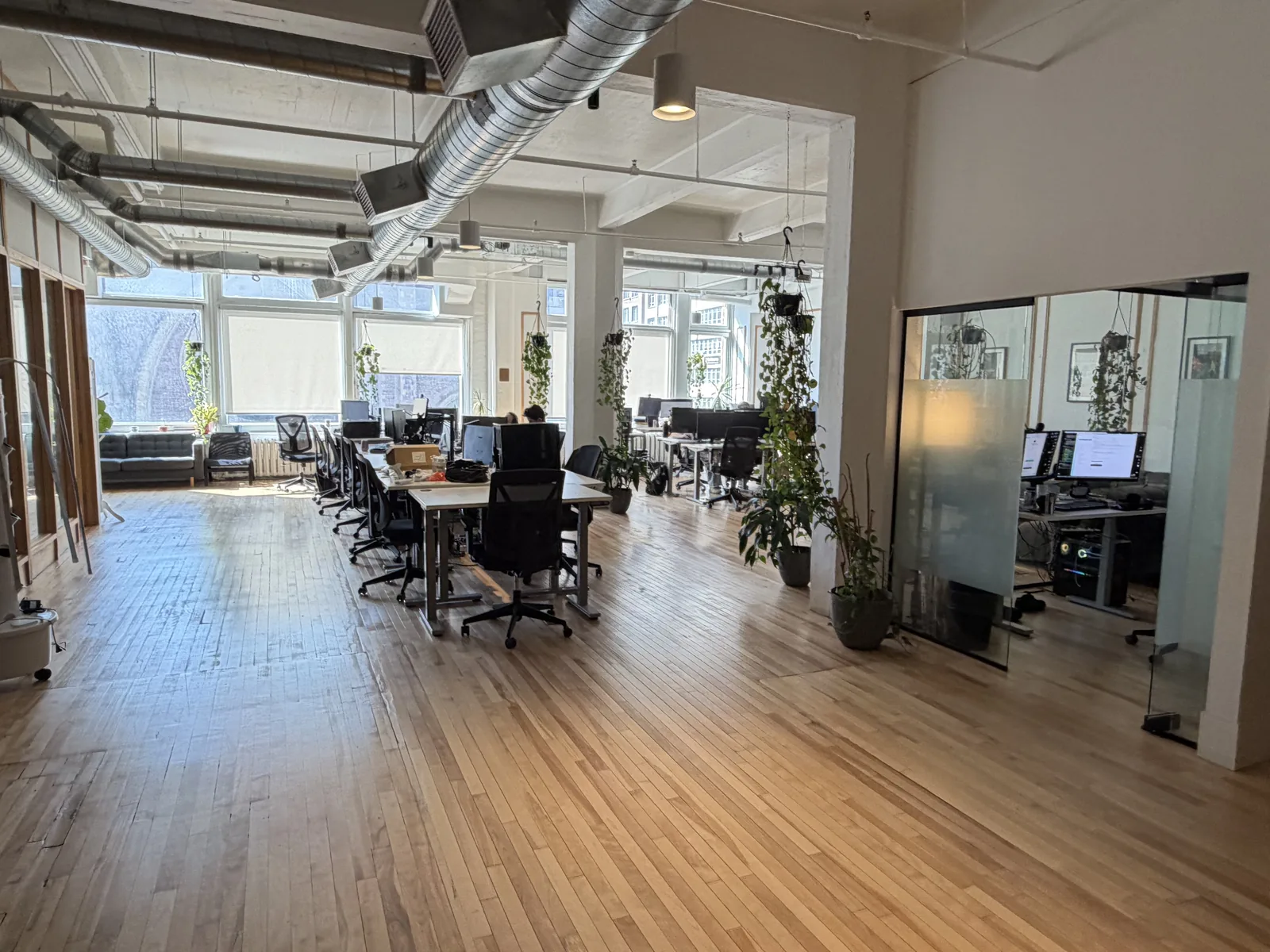 The Webisoft engineering team at work in our downtown Montreal studio